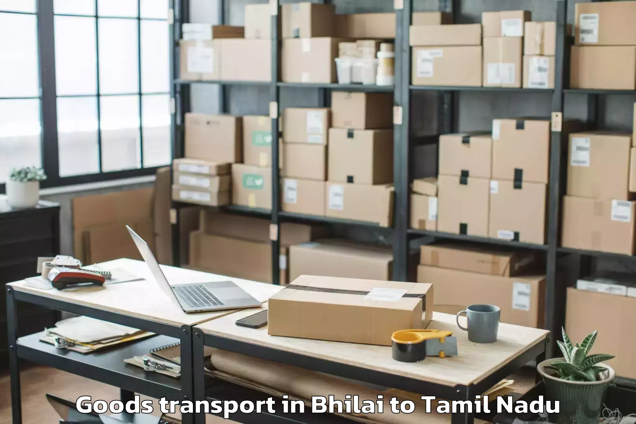 Top Bhilai to Puliyur Goods Transport Available